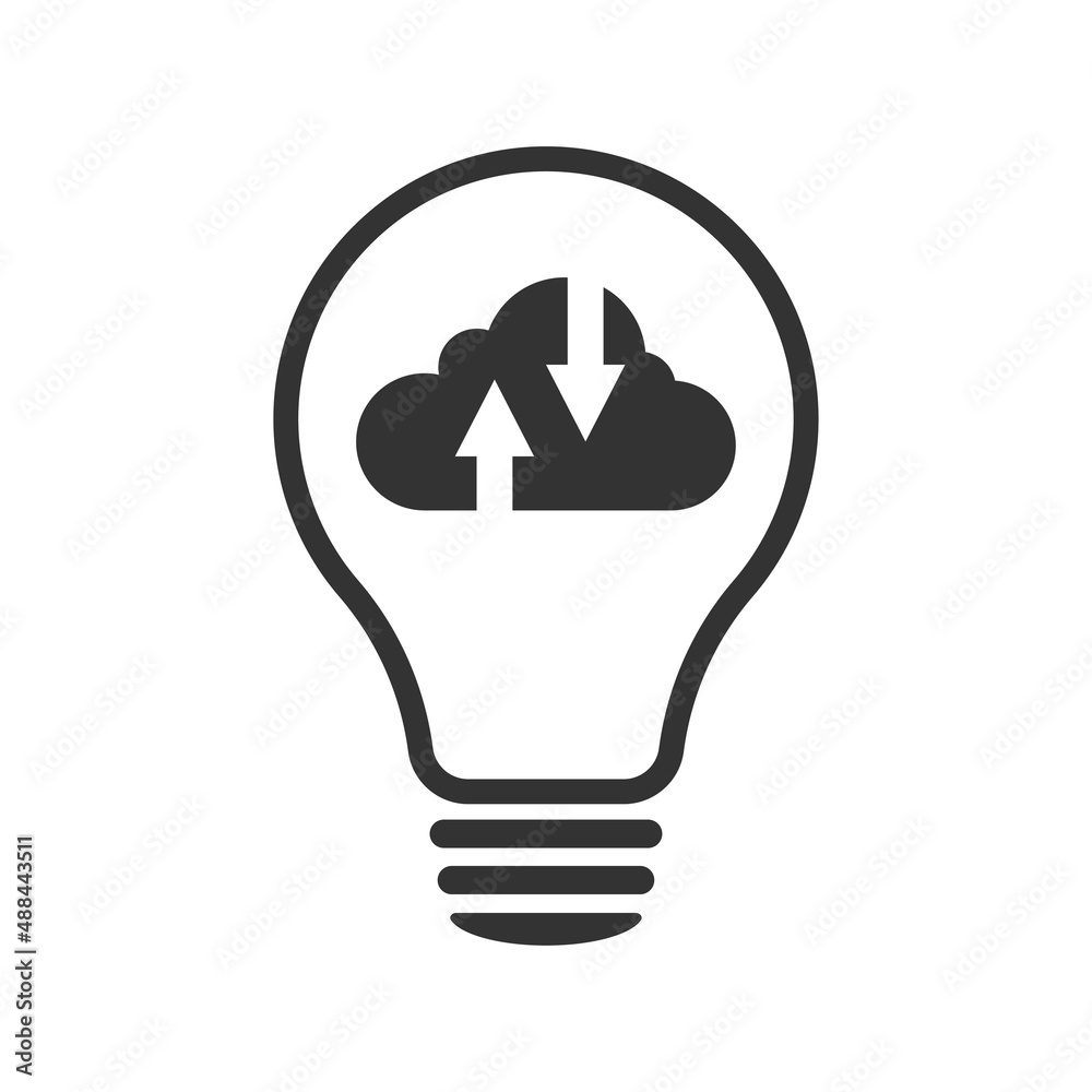 Cloud computing concept. Cloud in a light bulb. The technology of business to the future concept. Cloud computing concept. Cloud in a light bulb. The technology of business to the future concept.