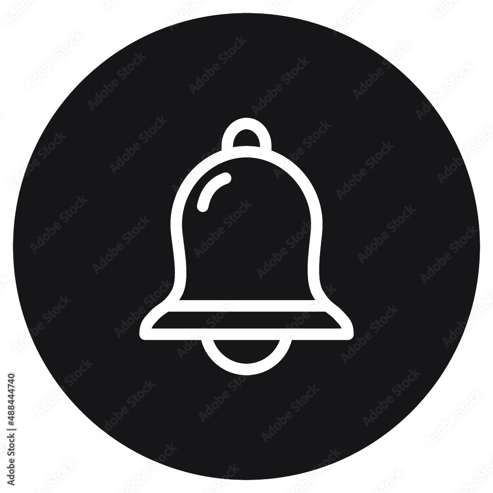 Illustration of Bell Notification design icon Illustration of Bell Notification design icon