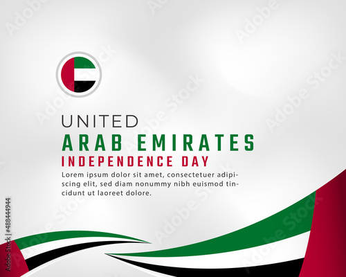 Happy United Arab Emirates Independence Day December 2th Celebration Vector Design Illustration. Template for Poster, Banner, Advertising, Greeting Card or Print Design Element
