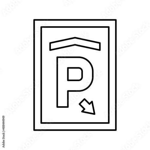 mark parking line icon vector illustration