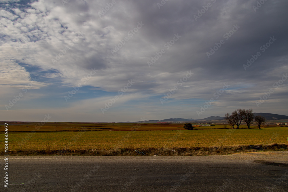 serene minimalist landscape aragon spain in winter day serene minimalist landscape aragon spain in winter day