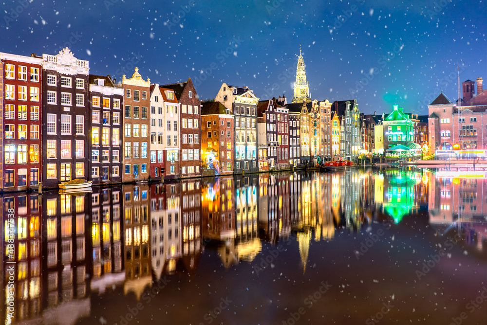 Fototapeta premium Amsterdam City Nights