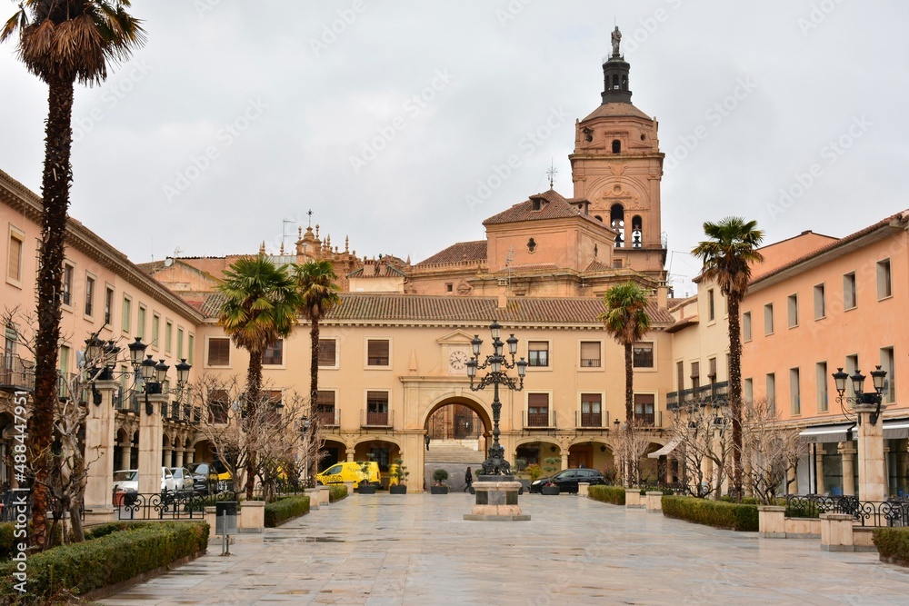Plaza de las Palomas, de la Constitución o de los Corregidores, en Guadix,  Granada foto de Stock | Adobe Stock