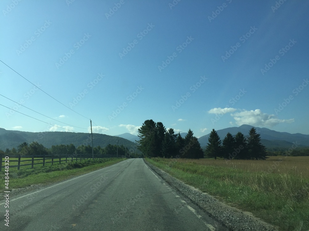 mountain open road