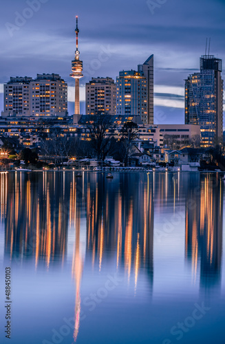 Photography Vienna, City skyline in the night