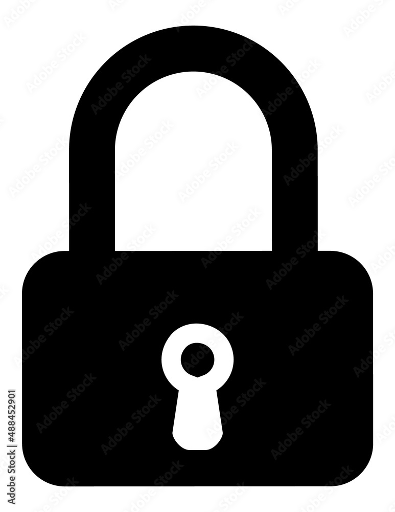 Lock Flat Icon Isolated On White Background Lock Flat Icon Isolated On White Background