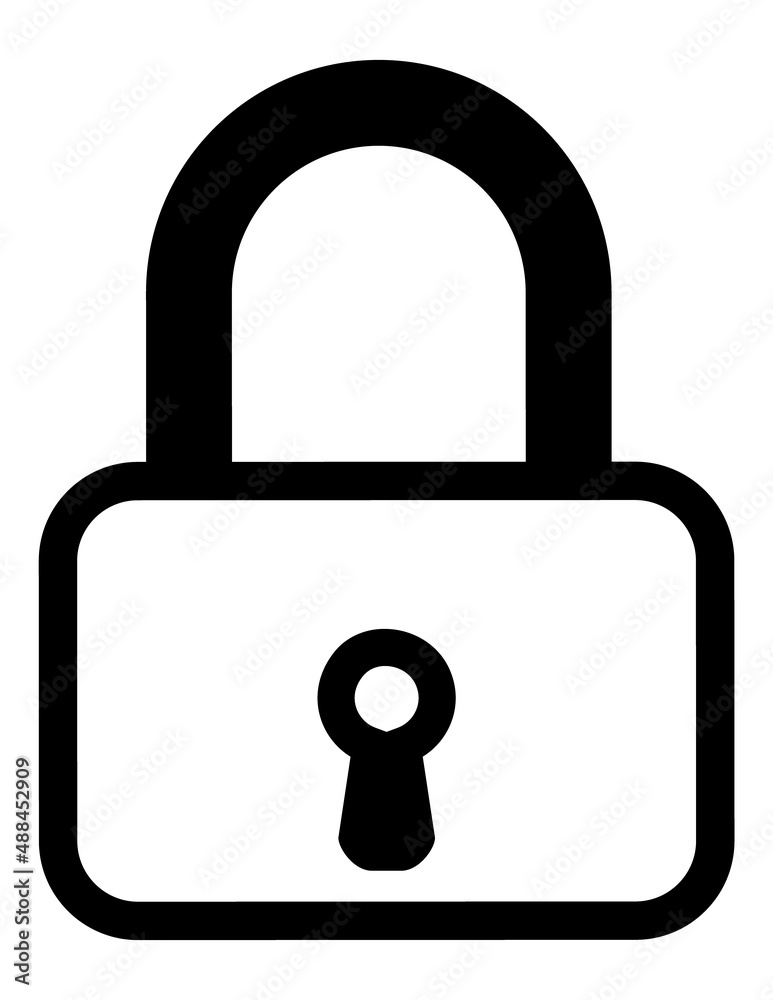 Lock Flat Icon Isolated On White Background Lock Flat Icon Isolated On White Background