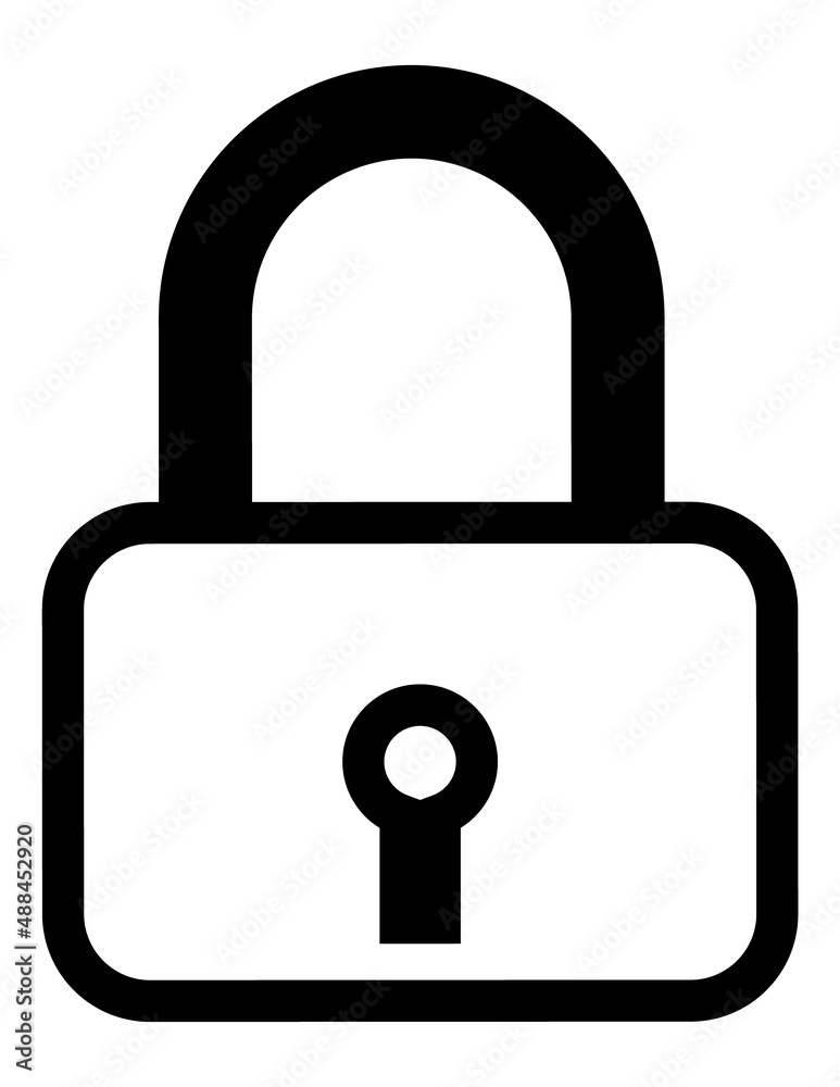 Lock Flat Icon Isolated On White Background Lock Flat Icon Isolated On White Background