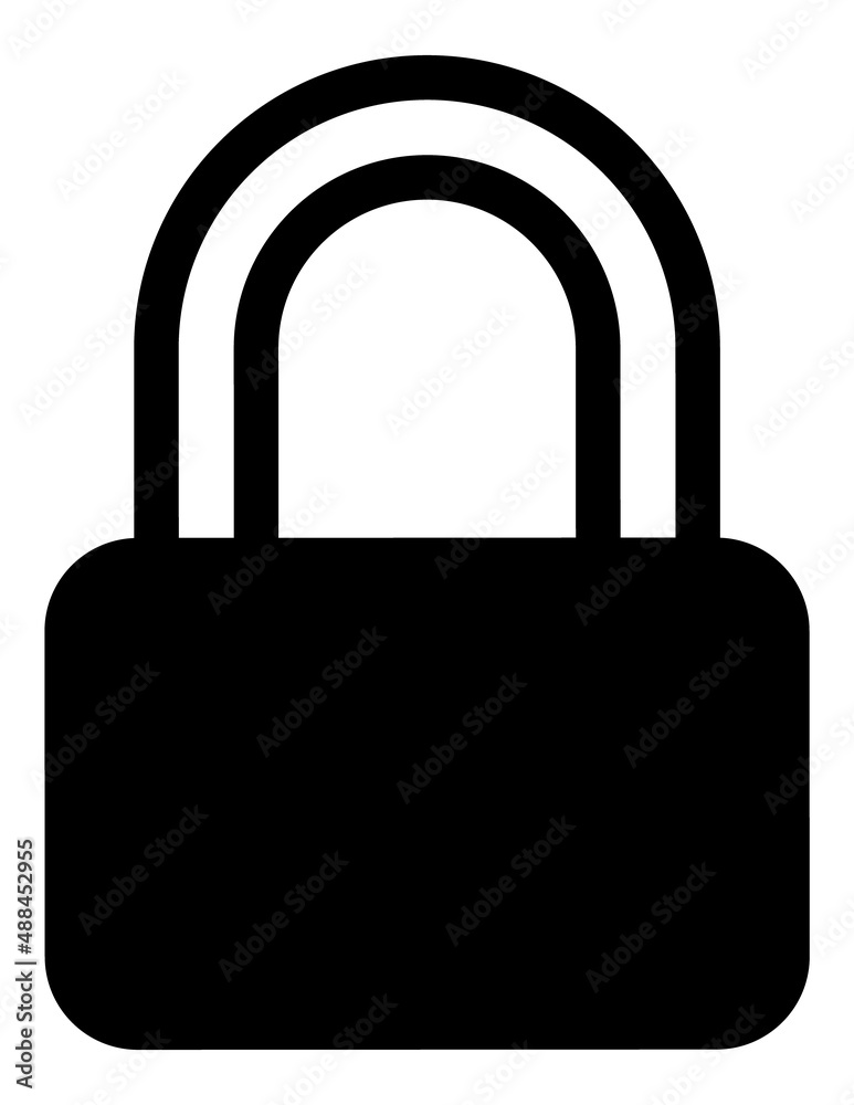 Lock Flat Icon Isolated On White Background Lock Flat Icon Isolated On White Background