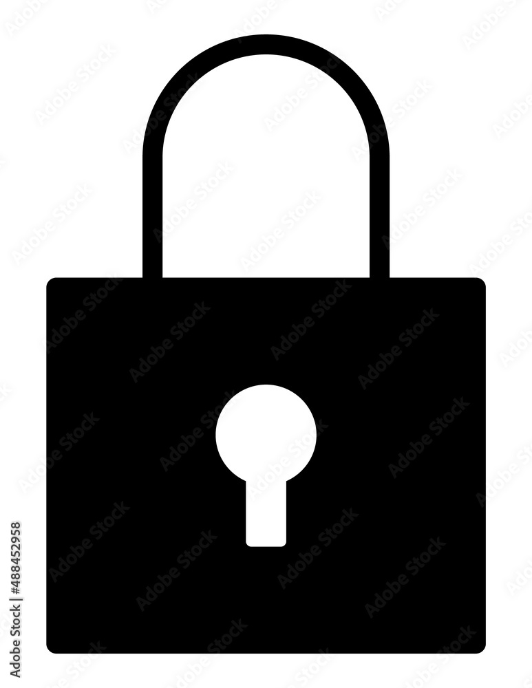Lock Flat Icon Isolated On White Background Lock Flat Icon Isolated On White Background