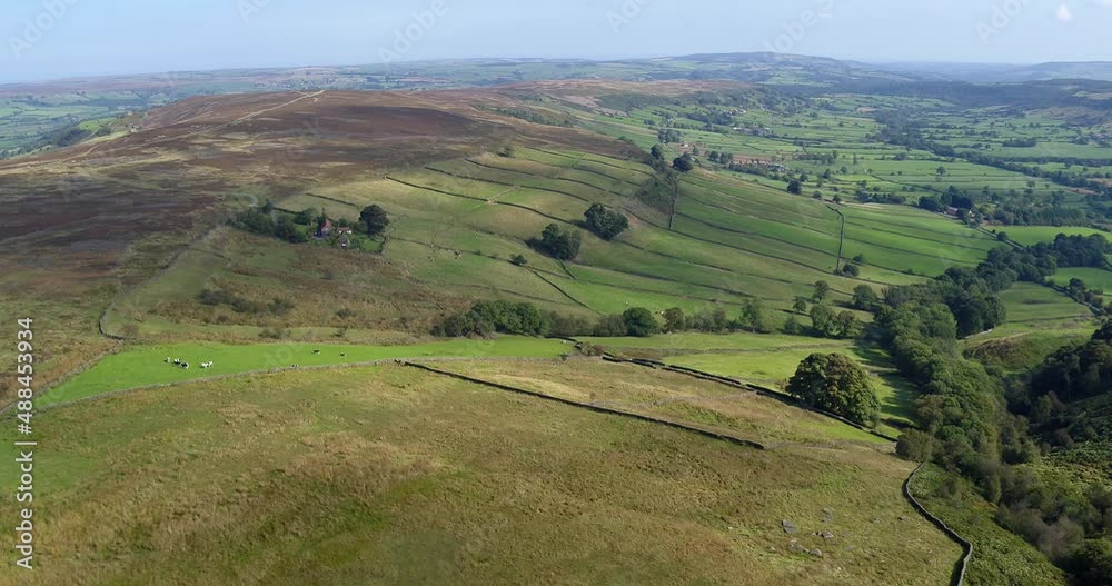 Glaisdale dale, drone flight pulling back from valley to moorland - DJI Inspire 2 Glaisdale dale, drone flight pulling back from valley to moorland - DJI Inspire 2