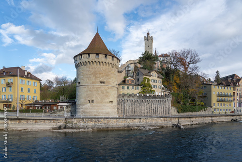 Fotografie, Obraz Nolli Tower (Nolliturm) at Luzern Musegg Wall (Museggmauer) - Lucerne, Switzerla