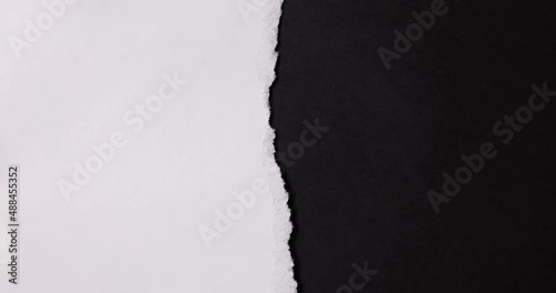 Half of the sheet was torn from white paper.