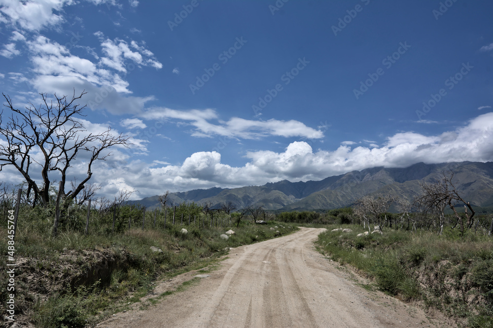 Gravel road to the mountains
