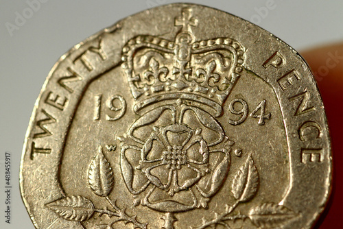Close up of Twenty Pence