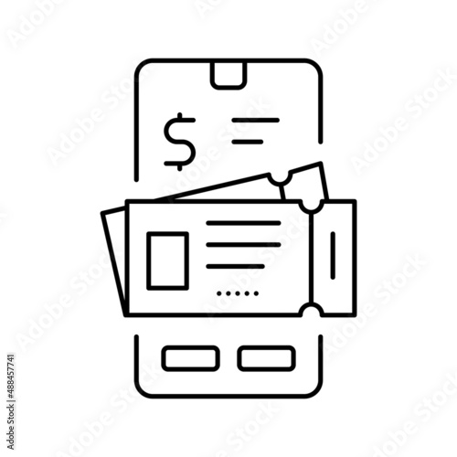 sales flyers shop line icon vector illustration