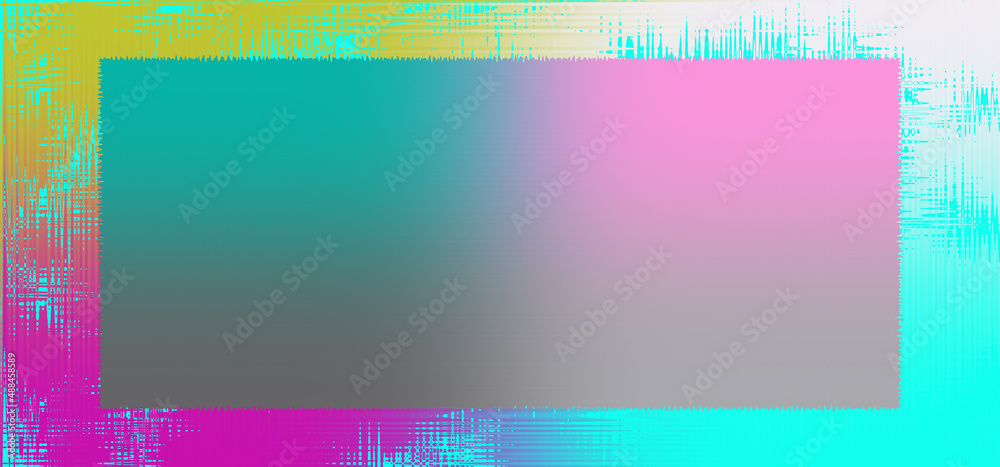 Abstract neon grunge border background image.