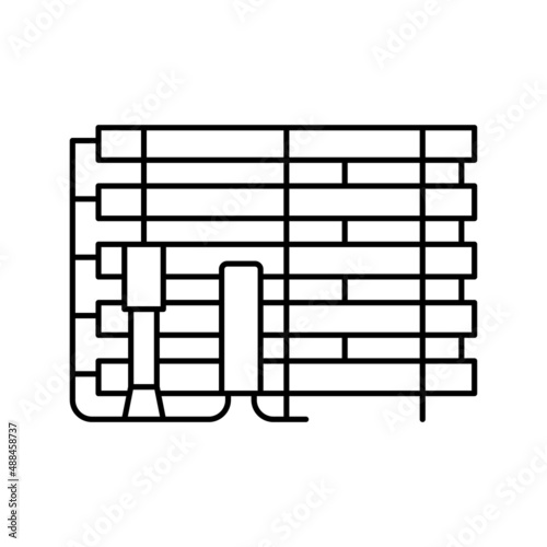 industrial water filter line icon vector illustration