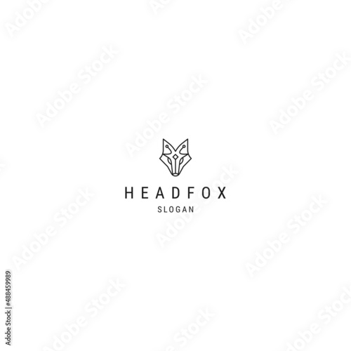 Head fox line logo icon design template Free Download Head fox line logo icon design template - GFXLoad