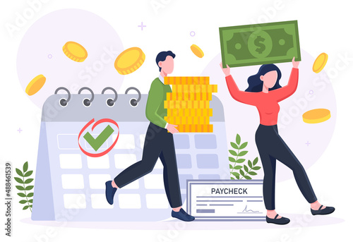 Salary payment concept