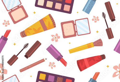 Skin care seamless pattern