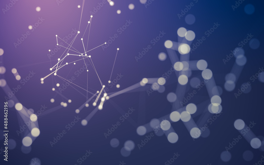 Abstract background. Molecules technology with polygonal shapes, connecting dots and lines. Connection structure. Big data visualization. Abstract background. Molecules technology with polygonal shapes, connecting dots and lines. Connection structure. Big data visualization.