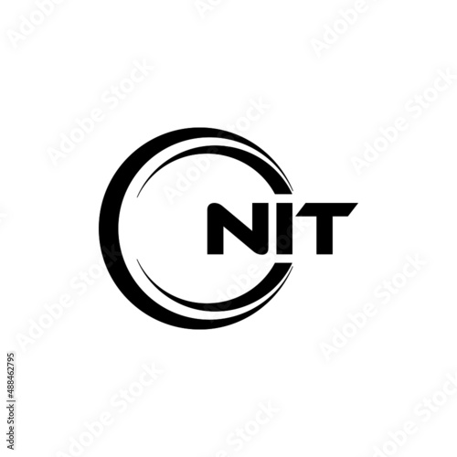 NIT letter logo design with white background in illustrator, vector logo modern alphabet font overlap style. calligraphy designs for logo, Poster, Invitation, etc.