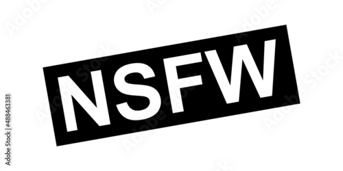 Vector Isolated NSFW Sign on White Background