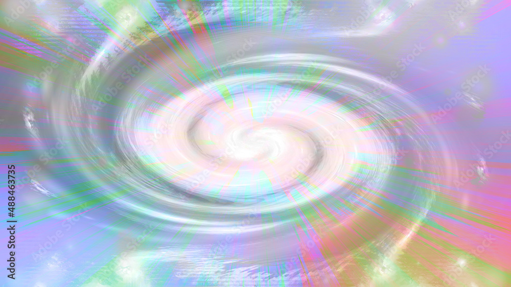 Fototapeta premium Abstract psychedelic neon swirl shape background image.