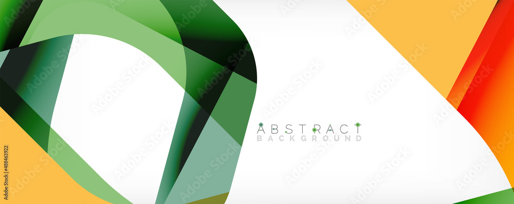 Minimal abstract background - color overlapping shapes on white with shadow lines. Vector Illustration For Wallpaper, Banner, Background, Landing Page Minimal abstract background - color overlapping shapes on white with shadow lines. Vector Illustration For Wallpaper, Banner, Background, Landing Page