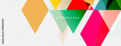 Color triangles composition, geometric abstract background. Techno or business concept, pattern for wallpaper, banner, background, landing page