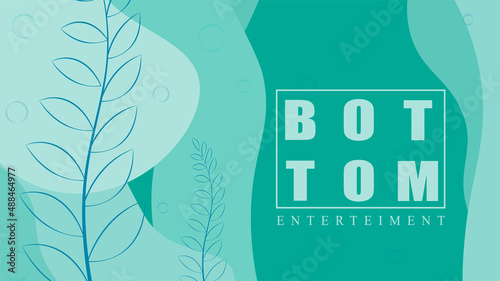 Vector banner design with underwater logo.