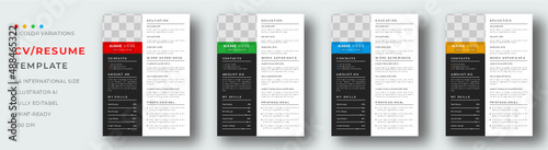 Clean Modern Resume Layout Vector Template for Business Job Applications, Minimalist resume cv template, Resume design template, cv design, multipurpose resume design