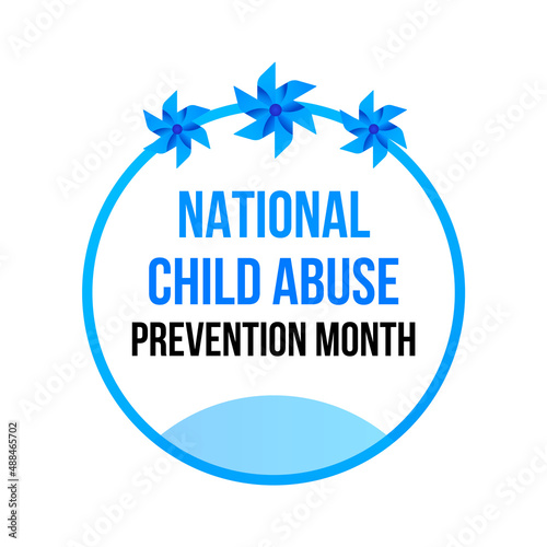 Child Abuse Prevention Month in April for Children protection in the United States. Safety month template for background, banner, illustration, card, poster vector.