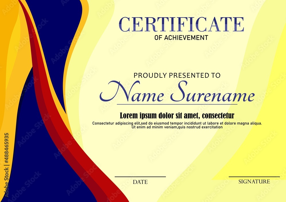 Modern employee of the month certificate Stock Vector | Adobe Stock