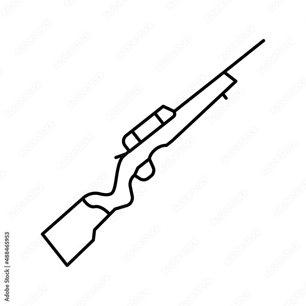 rimfire pistol line icon vector illustration rimfire pistol line icon vector illustration