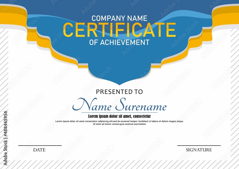 Modern employee of the month certificate Stock Vector | Adobe Stock