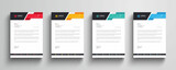 Modern and creative company business letterhead template with color variation bundle