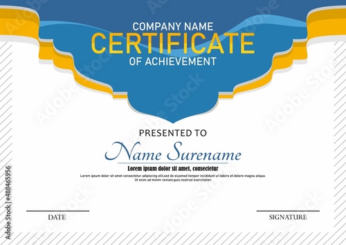 Modern employee of the month certificate