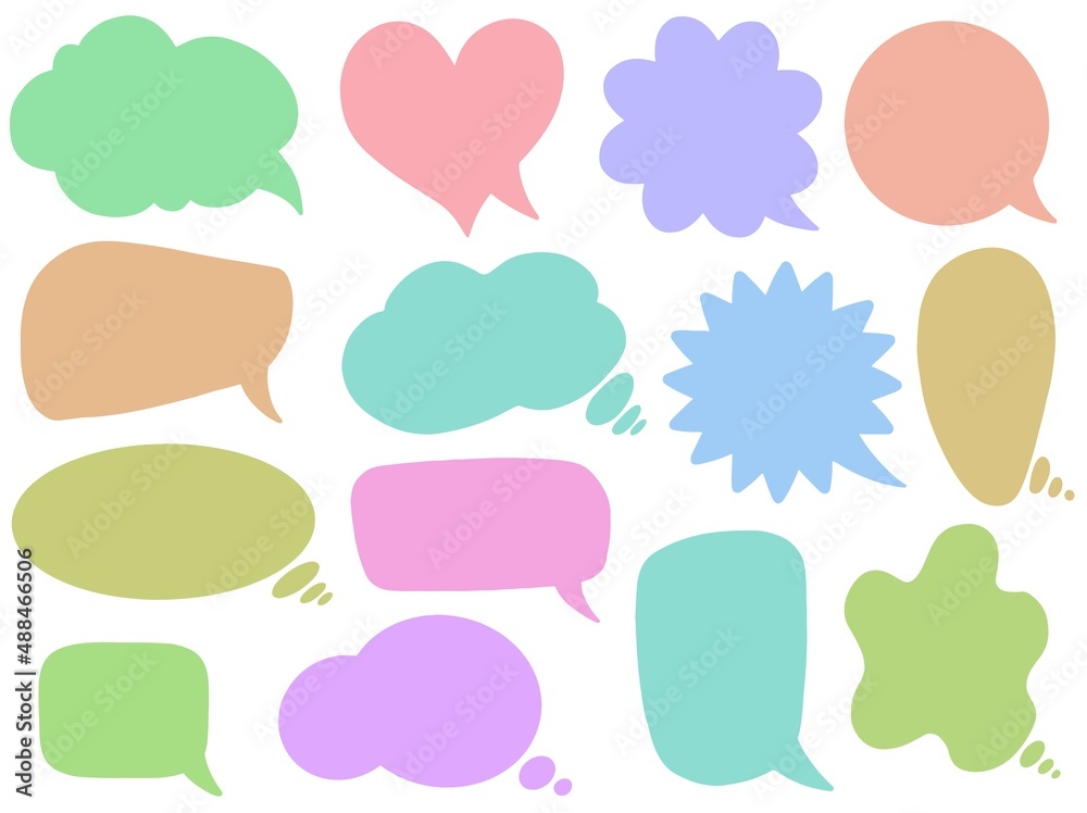 Hand Drawn Sketch Speech Bubble Collection Hand Drawn Sketch Speech Bubble Collection