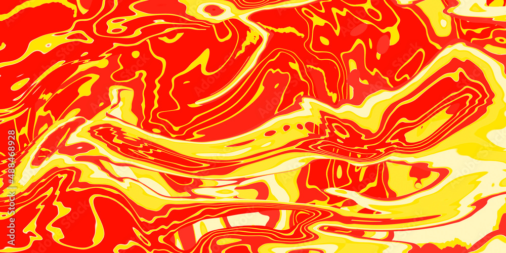 Abstract orange yellow colors liquid graphic texture background.