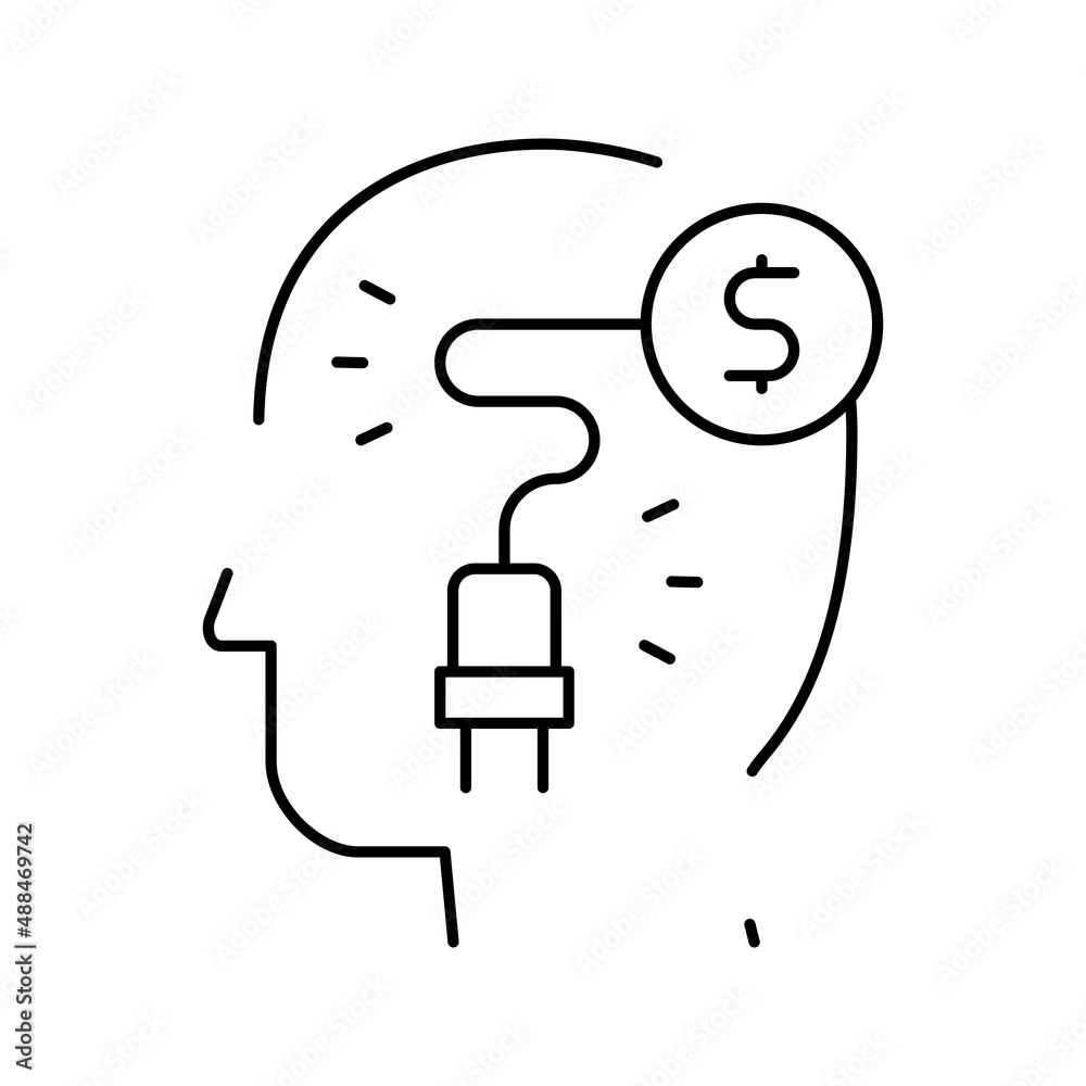 finance energy businessman line icon vector illustration finance energy businessman line icon vector illustration