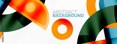 Color geometric stripes, lines abstract background. Minimal geometric template for wallpaper, banner, presentation