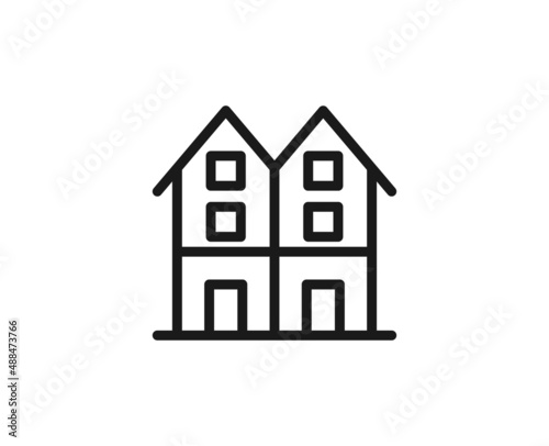 Constraction line icon on white background