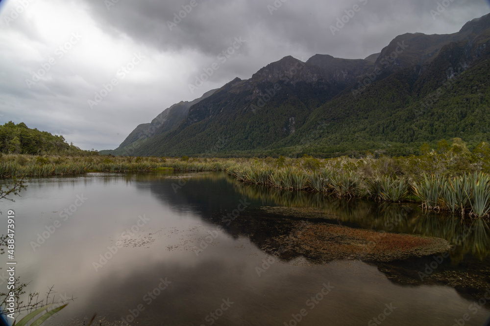 lake and mountains reflection lake and mountains reflection