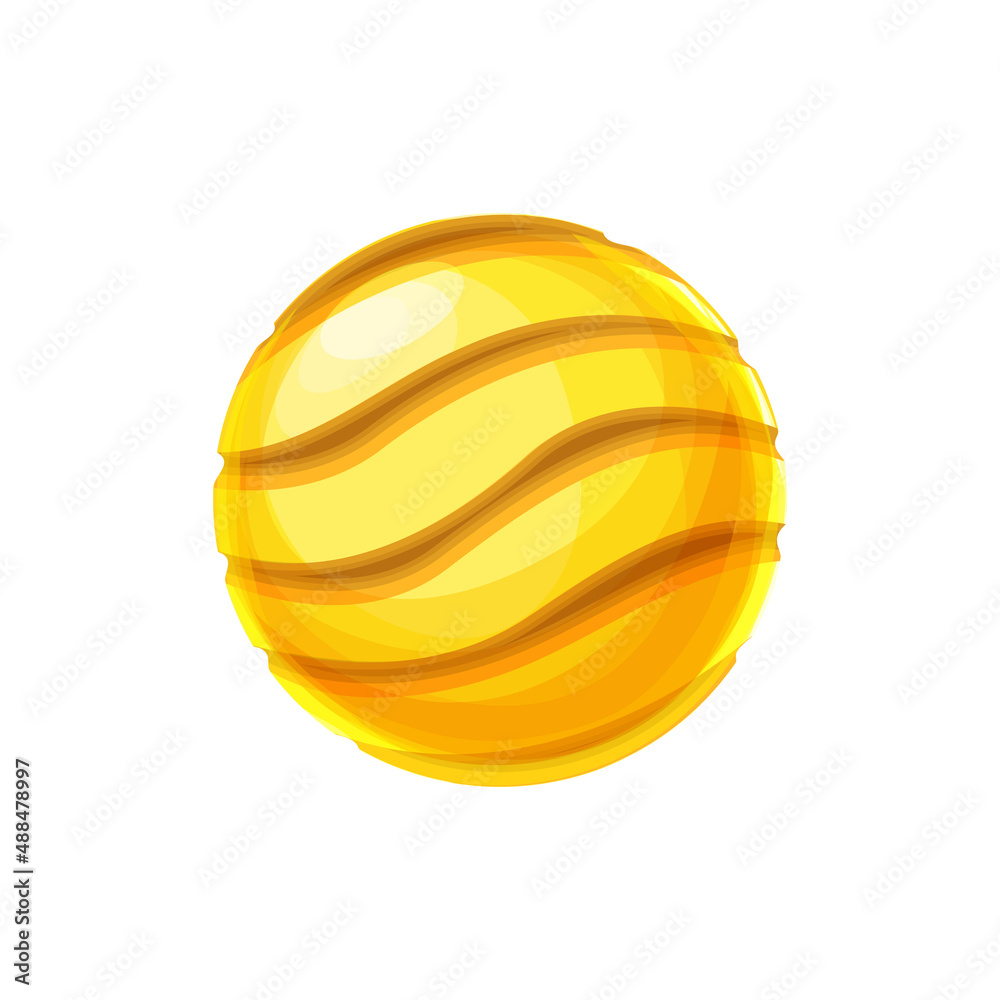 Universe galaxy planet with magic fire energy fire, desert of yellow sand, asteroid or meteor surface isolated cartoon globe. Vector alien world, space planet UI game user interface design element Universe galaxy planet with magic fire energy fire, desert of yellow sand, asteroid or meteor surface isolated cartoon globe. Vector alien world, space planet UI game user interface design element