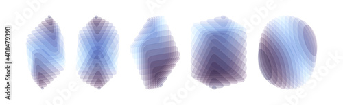Set of various overlapping elements. Abstract geometric design. Vector illustration for banners, placards, posters or flyers.