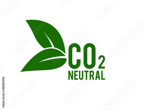 co2 neutral icon vector illustration 