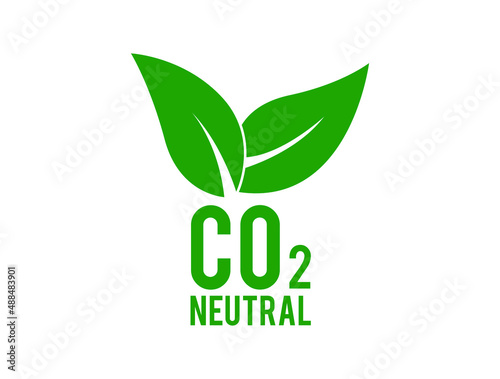 co2 neutral icon vector illustration 