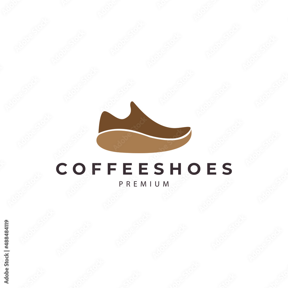 Shoes,coffee,coffee beans vector Logo Symbol Icon Illustration Design Shoes,coffee,coffee beans vector Logo Symbol Icon Illustration Design